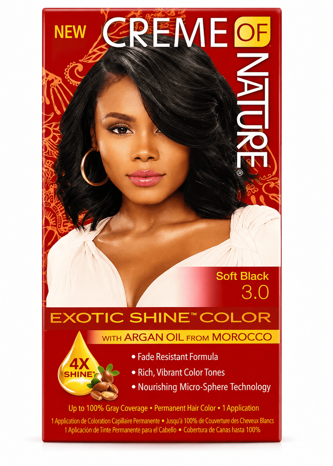 Creme of Nature Exotic Shine Color Soft Black 3.0 coloration capillaire