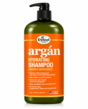 Difeel Argan Hydrating Shampoo 1 L shampoing hydratant à l’huile d’argan