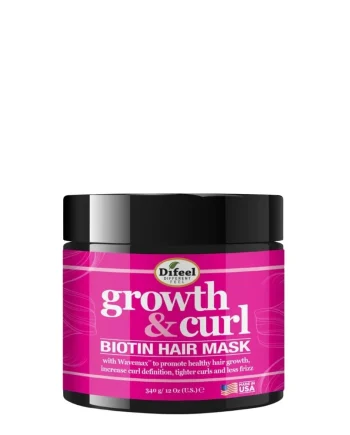 Difeel Growth & Curl Biotin Hair Mask 12 oz masque capillaire à la biotine pour cheveux bouclés et texturés