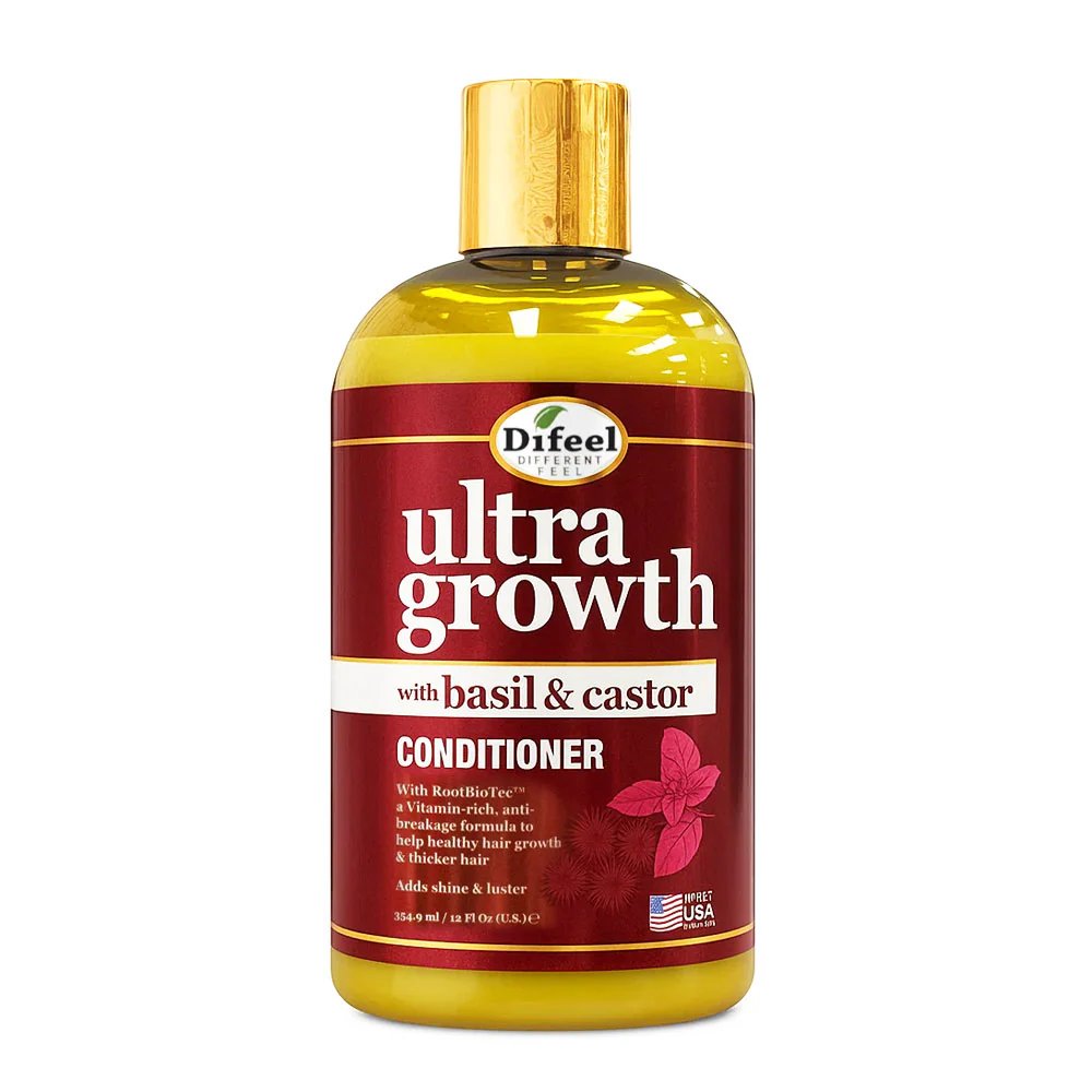 Difeel Ultra Growth with Basil & Castor Conditioner 354.9 ml—a conditioner with basil and castor oil