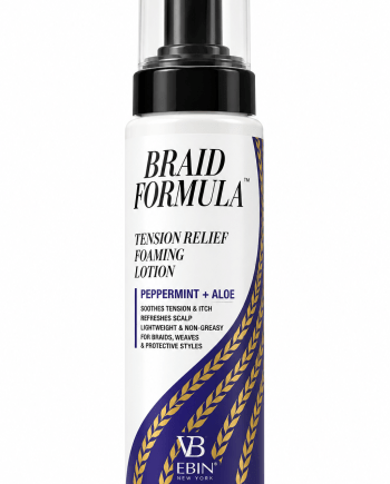 Ebin Tension Relief Foaming Lotion 250 ml mousse coiffante pour tresses, lace wigs et styles protecteurs.
