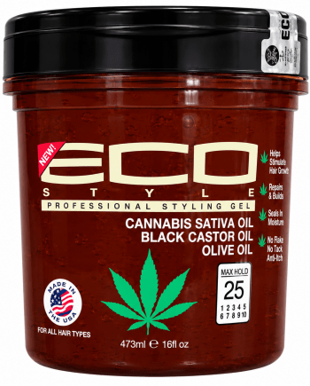 Eco Sativa Oil Styling Gel 16 oz gel coiffant à l’huile de sativa.