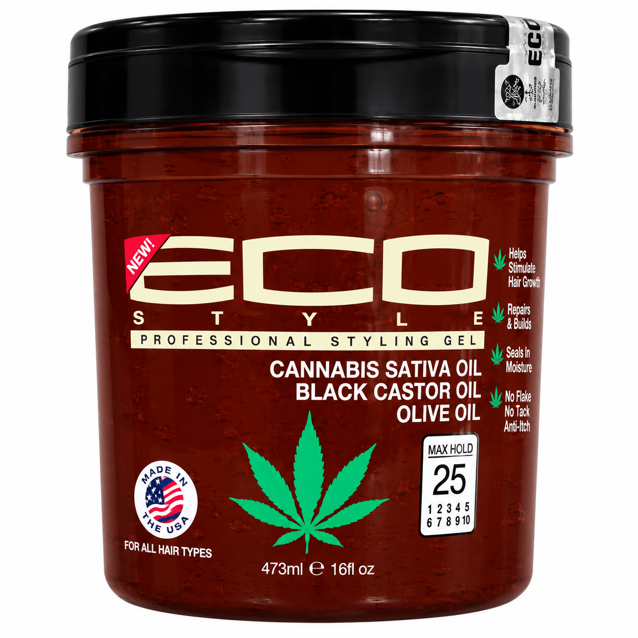 Eco Sativa Oil Styling Gel 16 oz gel coiffant à l’huile de sativa.