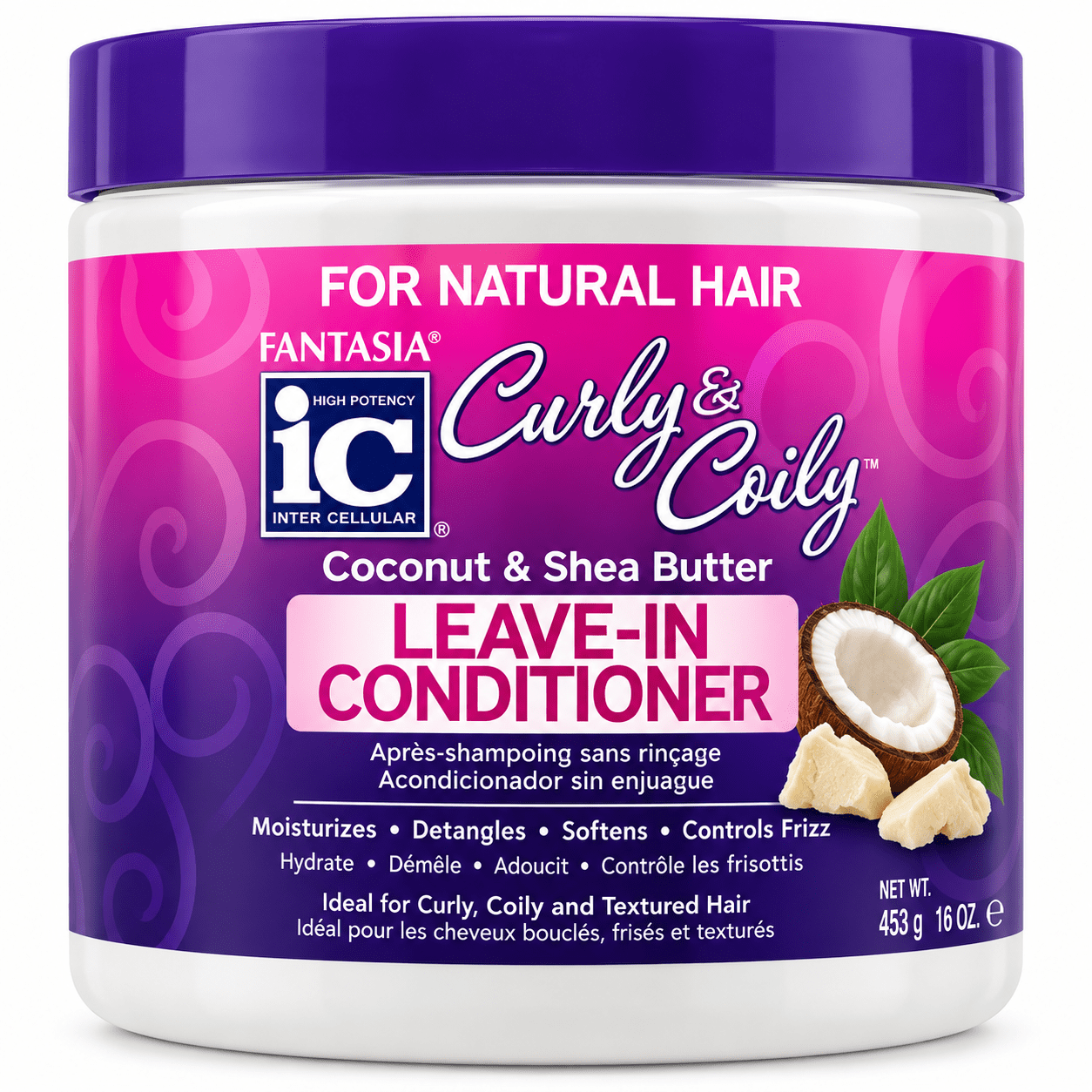 Fantasia IC Curly & Coily Leave-In Conditioner 16 oz