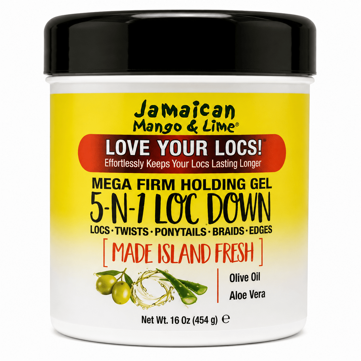 Jamaican Mango & Lime 5 in 1 Loc Down 16 oz pour locks et coiffures protectrices.