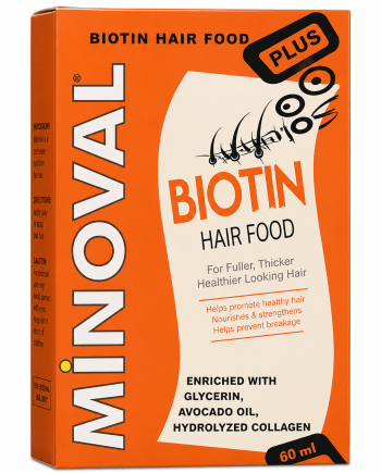Minoval Biotin Hair Food Serum 60 ml pour les cheveux et le cuir chevelu.
