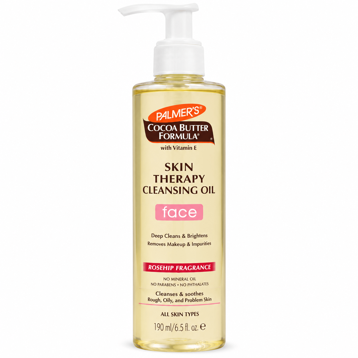 Palmer's Cocoa Butter Formula Skin Therapy Face Cleansing Oil, 190 ml, for the face.