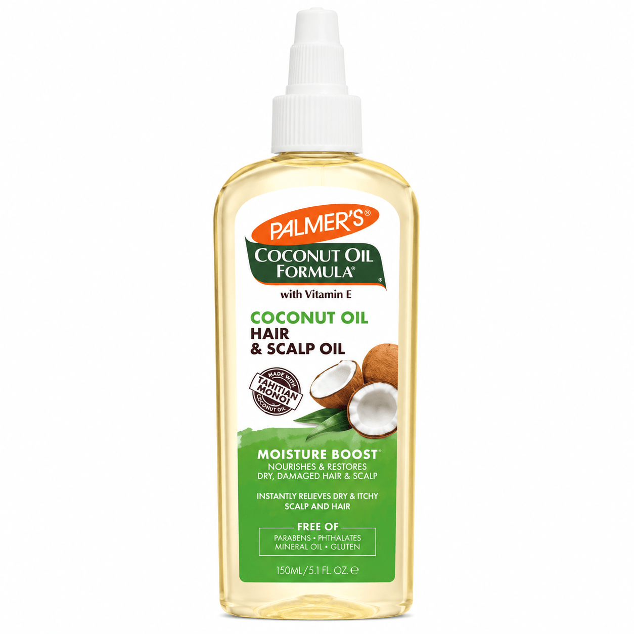Palmer's Coconut Oil Hair & Scalp Oil Moisture Boost 150 ml for dry hair and scalp.