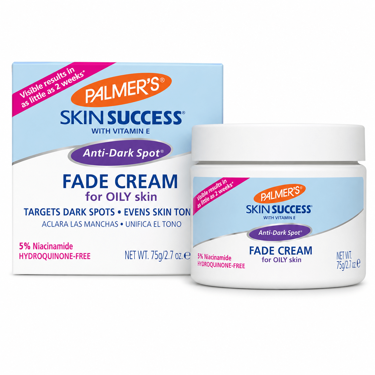 Palmer's Skin Success Anti-Dark Spot Fade Cream, 75 g, for a radiant facial skincare routine.