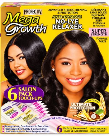 Profectiv Mega Growth No-Lye Relaxer Super Strength 6 Salon Pack Touch-Ups