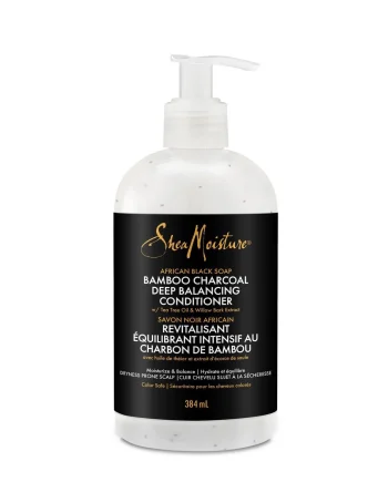 Shea Moisture revitalisant équilibrant au charbon bambou 384 ml après-shampooing pour cheveux texturés