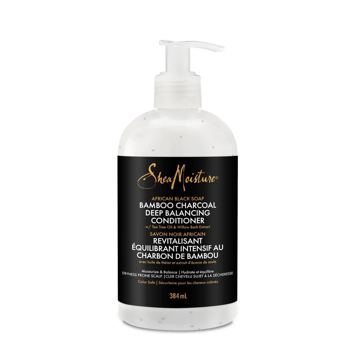 Shea Moisture revitalisant équilibrant au charbon bambou 384 ml après-shampooing pour cheveux texturés