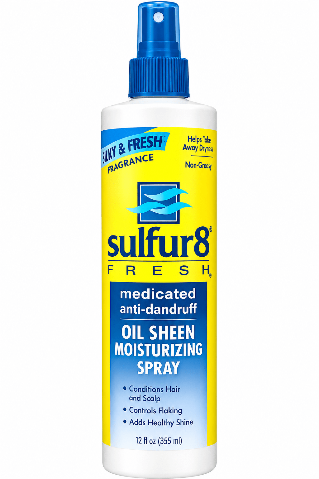 Sulfur8 Medicated Anti-Dandruff Oil Sheen Moisturizing Spray, 355 ml
