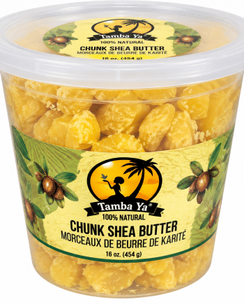 Tamba Ya Chunk Shea Butter 16 oz beurre de karité en morceaux pour peau et cheveux.
