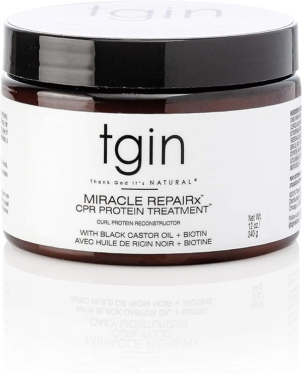 TGIN Miracle RepaiRx CPR Protein Treatment with Castor Oil 12 oz — Strengthening Protein Treatment for Fragile Hair