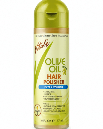 Vitale Olive Oil Hair Polisher 177 ml—a hair serum with olive oil for shine.