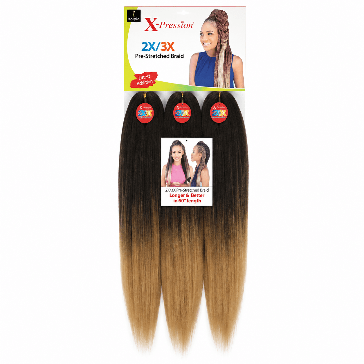 3X Pre-Stretched Braid Hair Extension 60 in