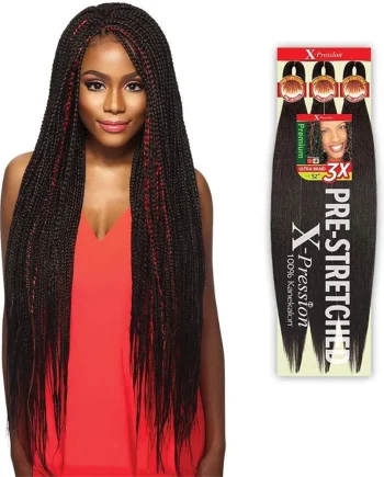 In addition - 3X Xpression Pre-Stretched Ultra Braid 42 in, #1B