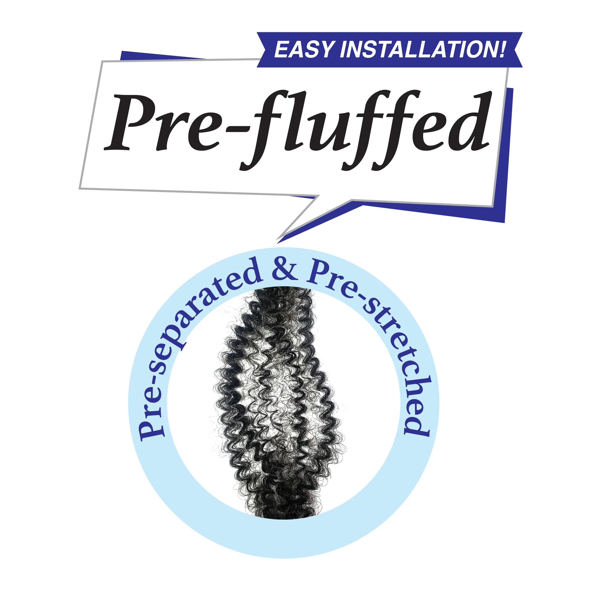 Eve Hair - 3X kanekalon fluffy water twist 24 in, couleur 4