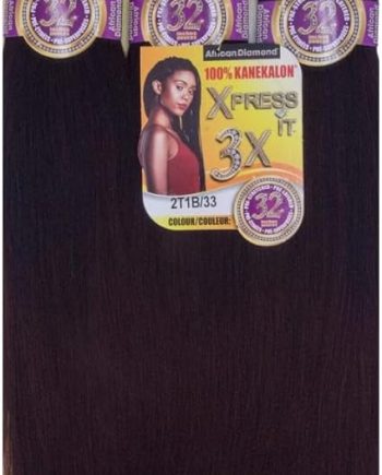 African Diamond - 3X xpress it 100% kanekalon 32" Pre-stretched 2T1B33