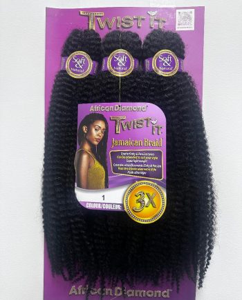 African Diamond - 3X Pre-stretched twist it Jamaican braid, #1