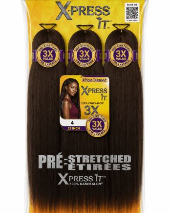 African Diamond 3X X-Press It 100 % Kanekalon 32 in #2T1B/27 fibre pour tresses longues et coiffures protectrices