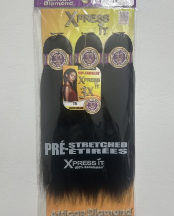 African Diamond - 3X xpress it 100% kanekalon 32 in, #1B