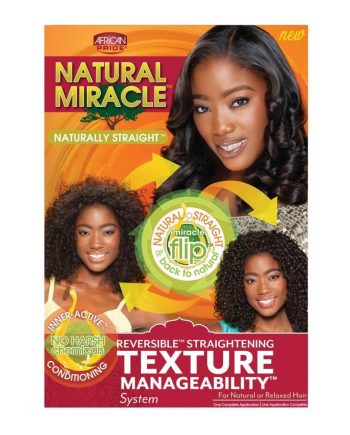 African Pride Natural Miracle Texture Manageability Kit pour cheveux bouclés, frisés et crépus.
