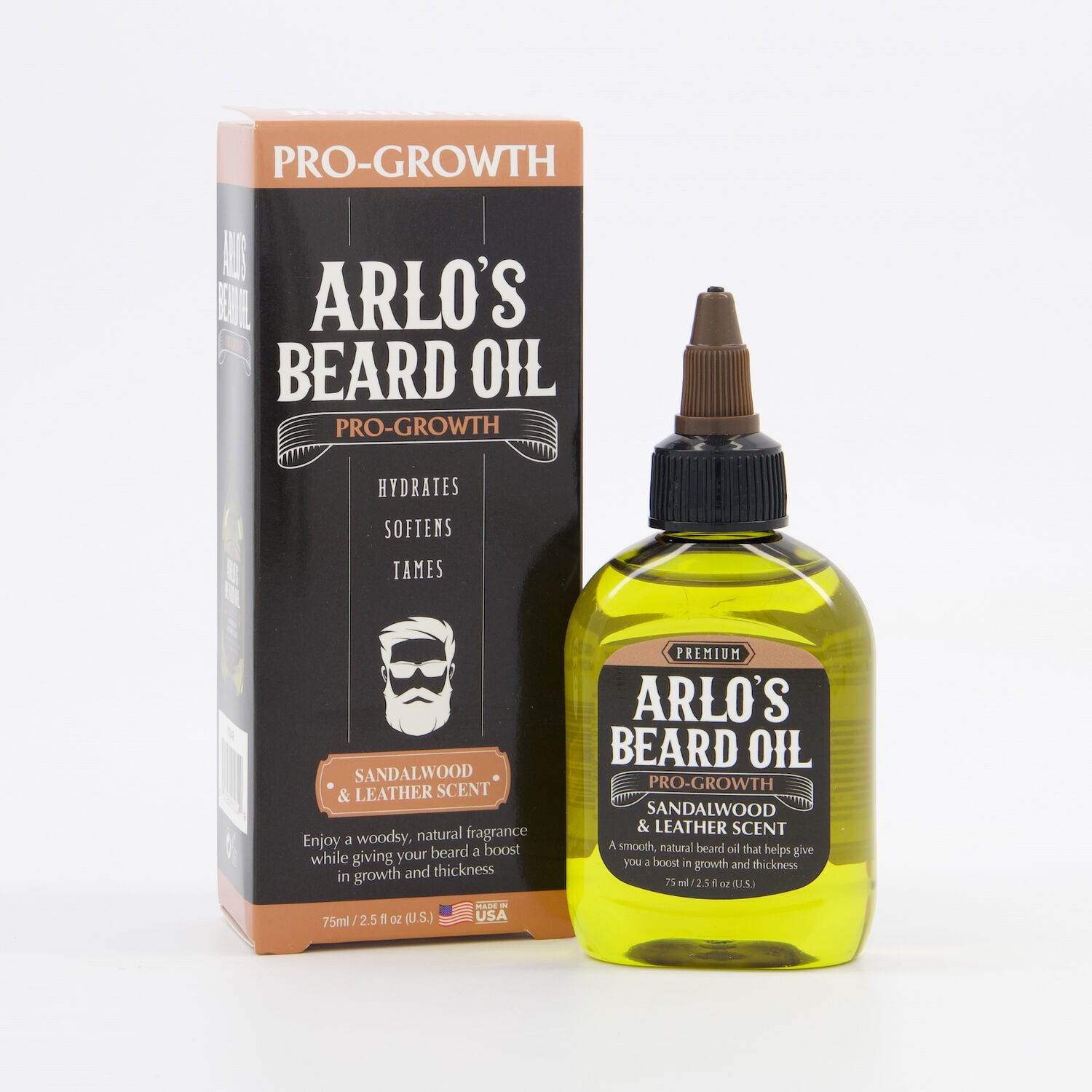 Arlo’s Beard oil Pro-Growth Sandalwood & Vanilla Scent 75ml