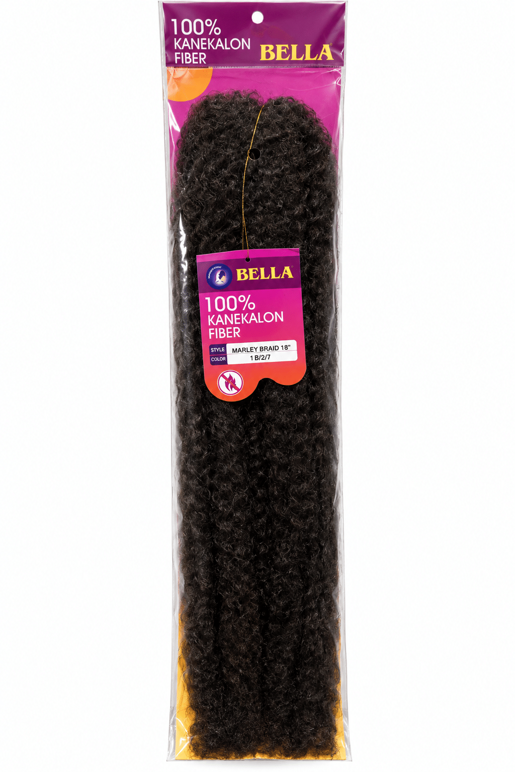 Bella 100% Kanekalon Fiber Marley Braid, 18 in.