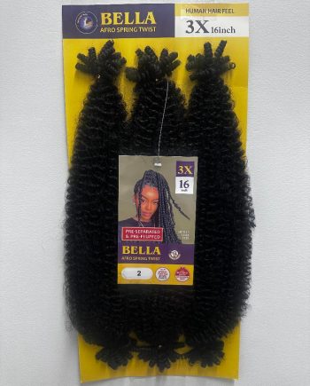 Bella - Afro Spring Twist Human Hair Feel 16 in, color 2
