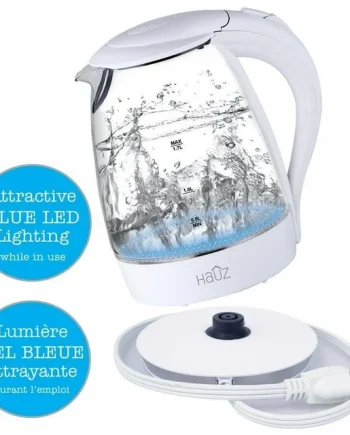 Bouilloire électrique sans fil 1.7 litres 1000 Watts Haûz Living blanc