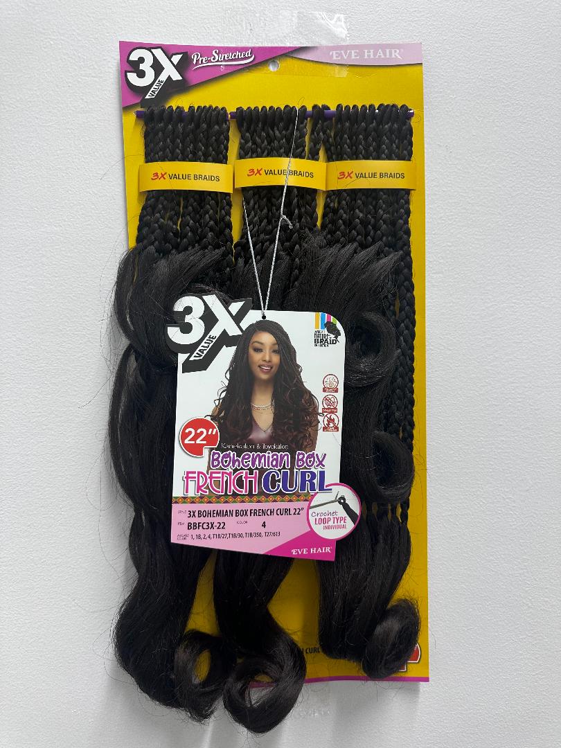 Eve Hair - 3X Bohemian Box French Curl 22 in, #4