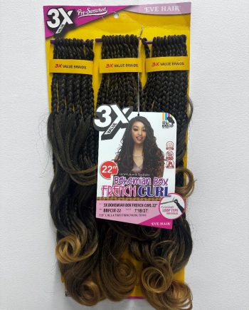 Eve Hair - 3X Bohemian Box French Curl 22 in, #T1B27