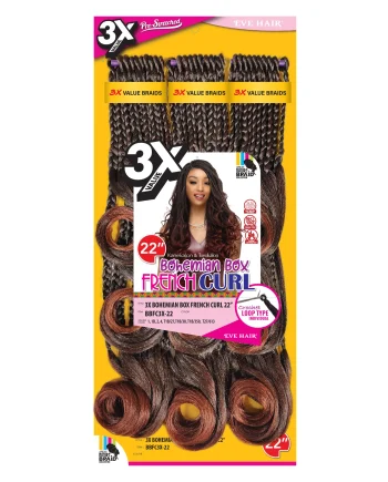 Eve Hair - 3X Bohemian Box French Curl 22 in, #T1B350