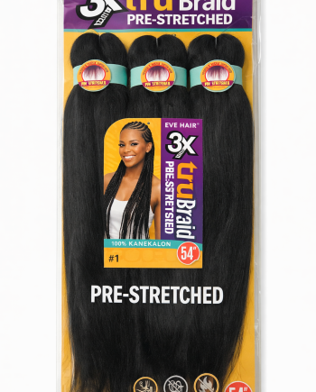 Eve Hair - 3X Tru Braid Pre-stretched 54 in, #1