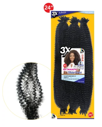 Eve Hair - 3X Kanekalon Fluffy Water Twist 24 in, color 1B