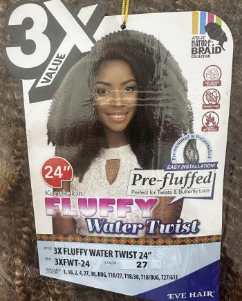 Eve Hair - 3Kanekalon Fluffy Water Twist 24 in, color 27