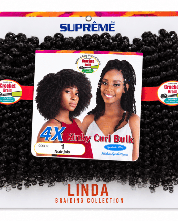 Linda Collection 4X Kinky Curl Bulk Suprême mèches synthétiques pour crochet