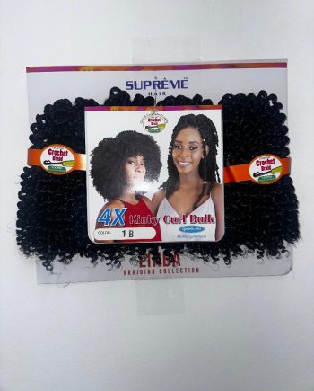 Linda collection - 4X Kinky Curl Bulk Suprême #1B