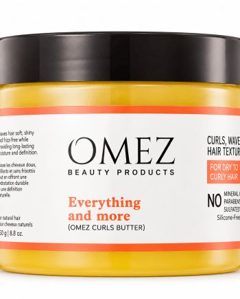 Omez Everything and More Curl Shaping Butter 150 g aide à définir les boucles, contrôler les frisottis et améliorer douceur et brillance.