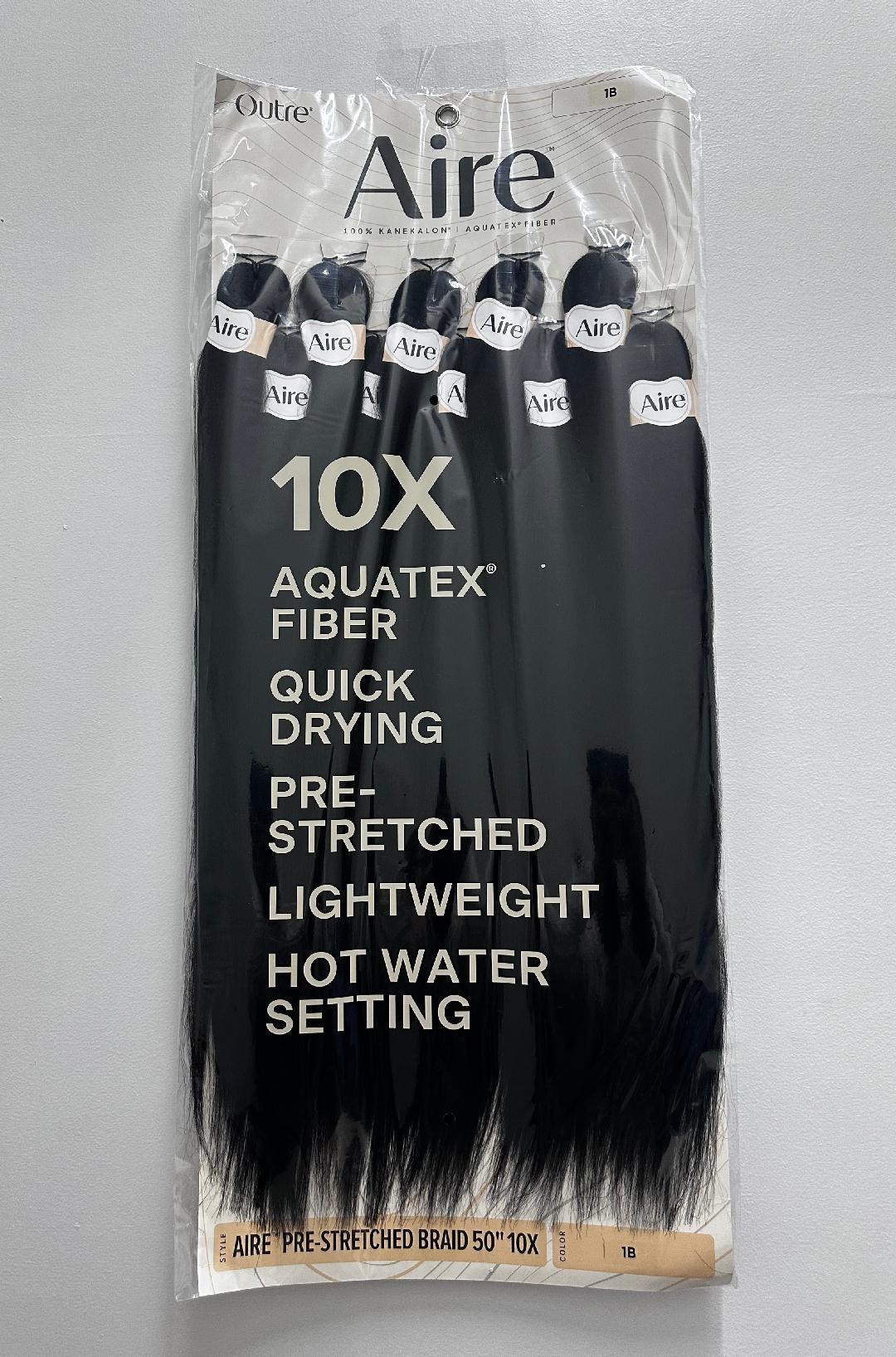 Outre Aire - 10X Pre-Stretched Braiding Hair 50 in, #1B