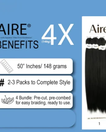 In addition to Aire - 4Pre-Stretched Braiding Hair 50 in,2