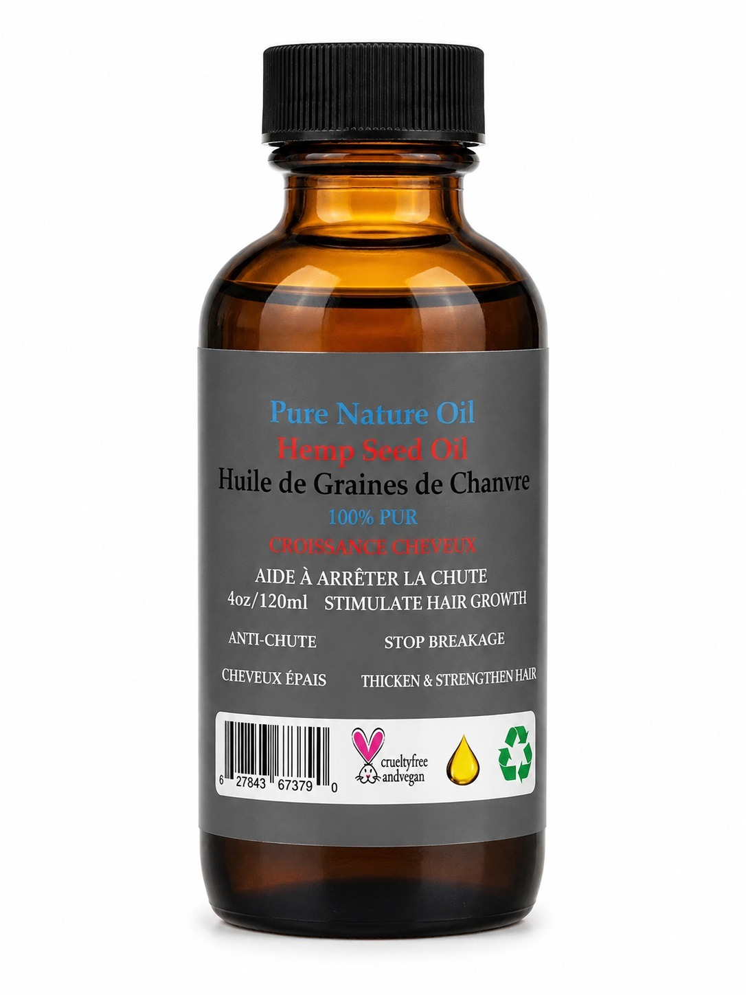 Pure Nature Oil Hemp Seed Oil 4 oz