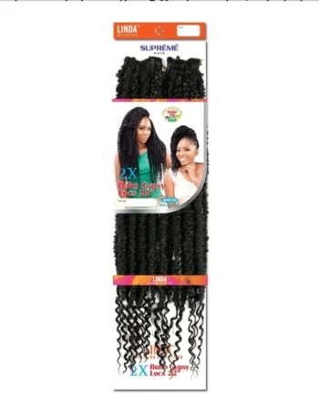 Suprême Hair - 2X Boho Gypsy Locs 22 in, #1B