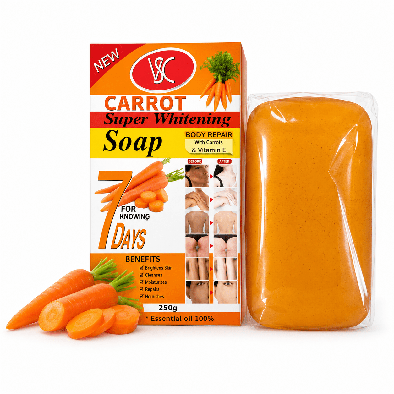 Victoria Super Colorful VSC - Carrot Super Whitening Soap 250 g