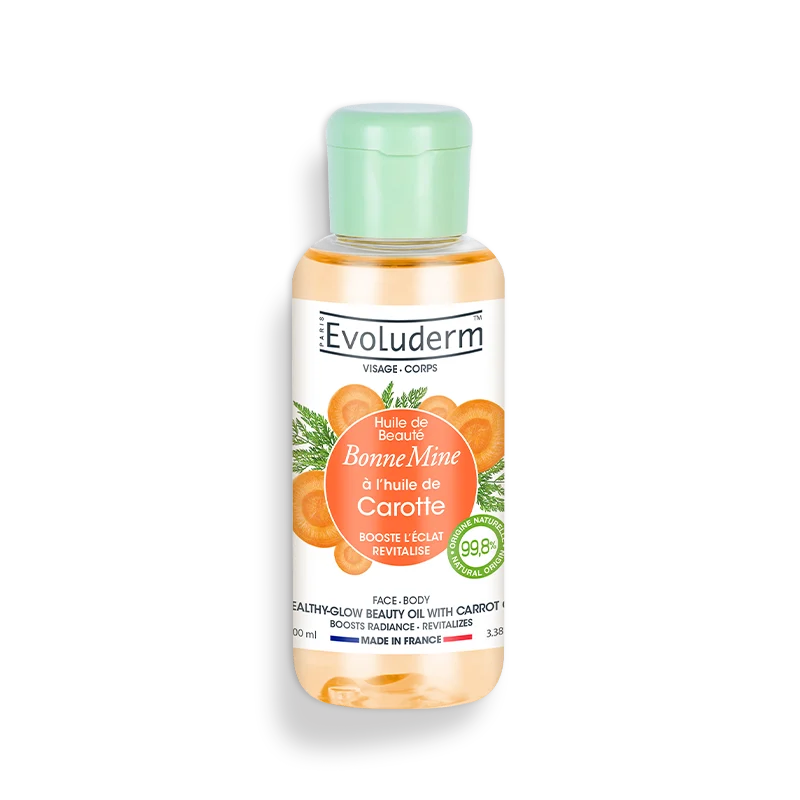 Evoluderm - Huile de Beauté Bonne Mine à l’Huile de Carotte 100 ml