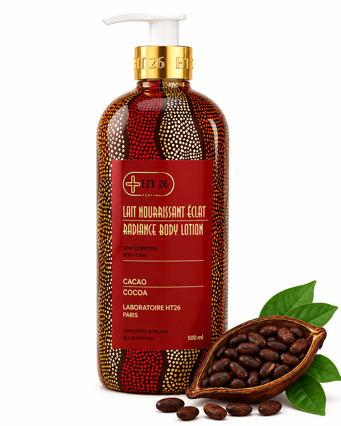 HT26 Lait Nourrissant Éclat au Cacao 500 ml