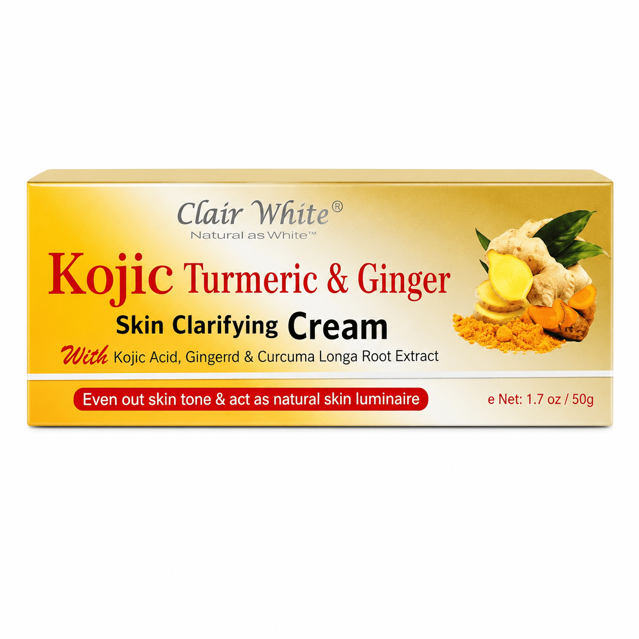 Clair white - kojic tumeric & ginger skin clarifying cream 50g