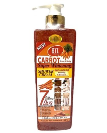 BTL CARROT SUPER WHITENING SHOWER CREAM, 1000 ML/ 35.19 FL.OZ